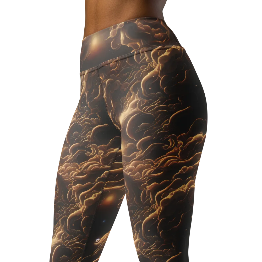 Ether Tangle on Yoga Leggings — Left Front