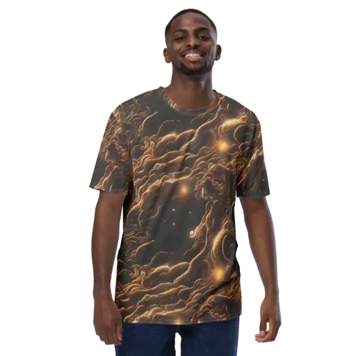 Ether Tangle on a Men's Crew Neck T-Shirt