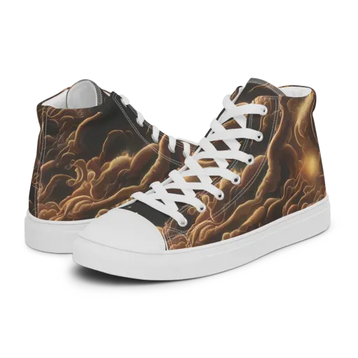 Ether Tangle on a Men's High Top Canvas Shoes