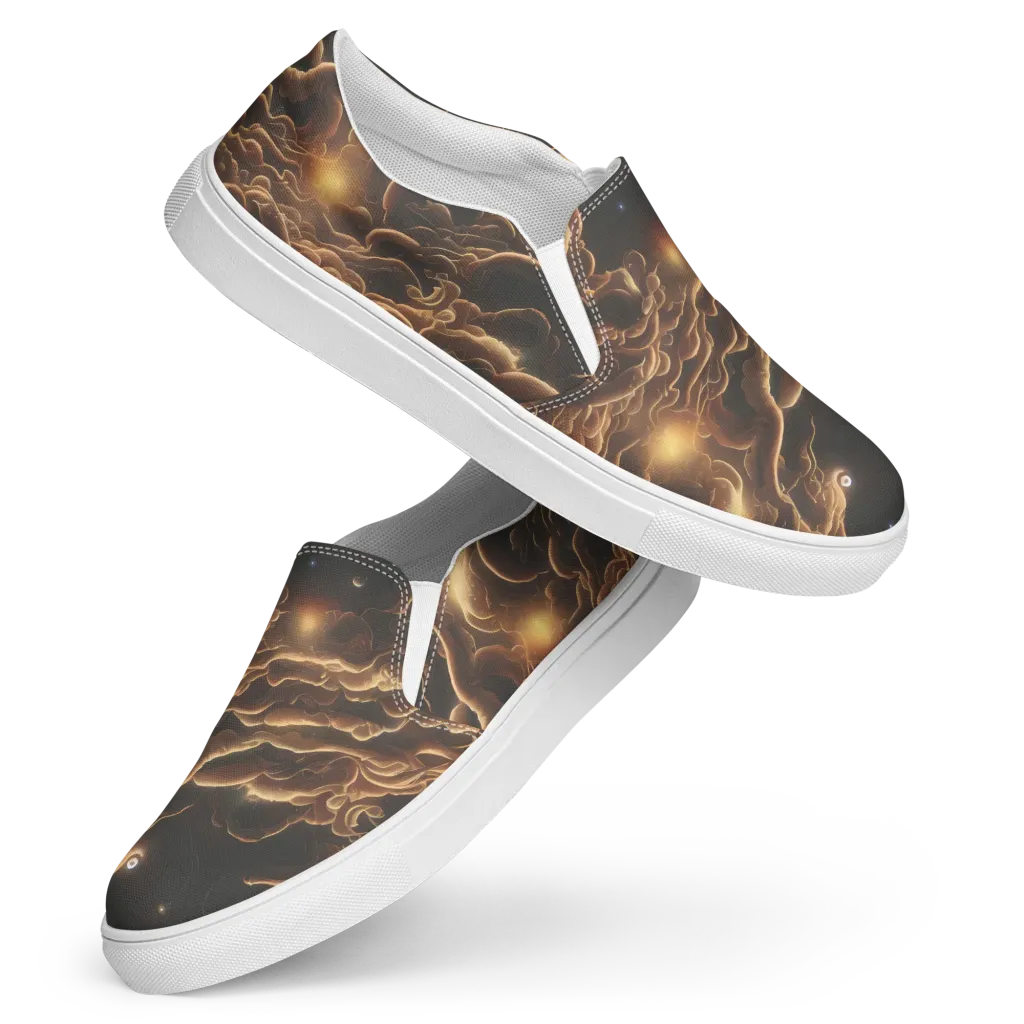Ether Tangle on Women's Slip-On Canvas Shoes — Front