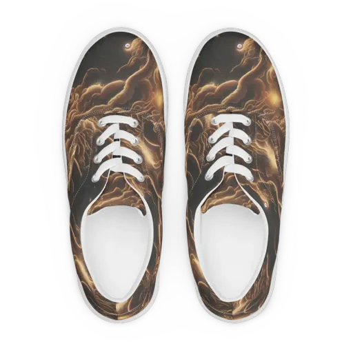 Ether Tangle on a Men's Lace-Up Canvas Shoes