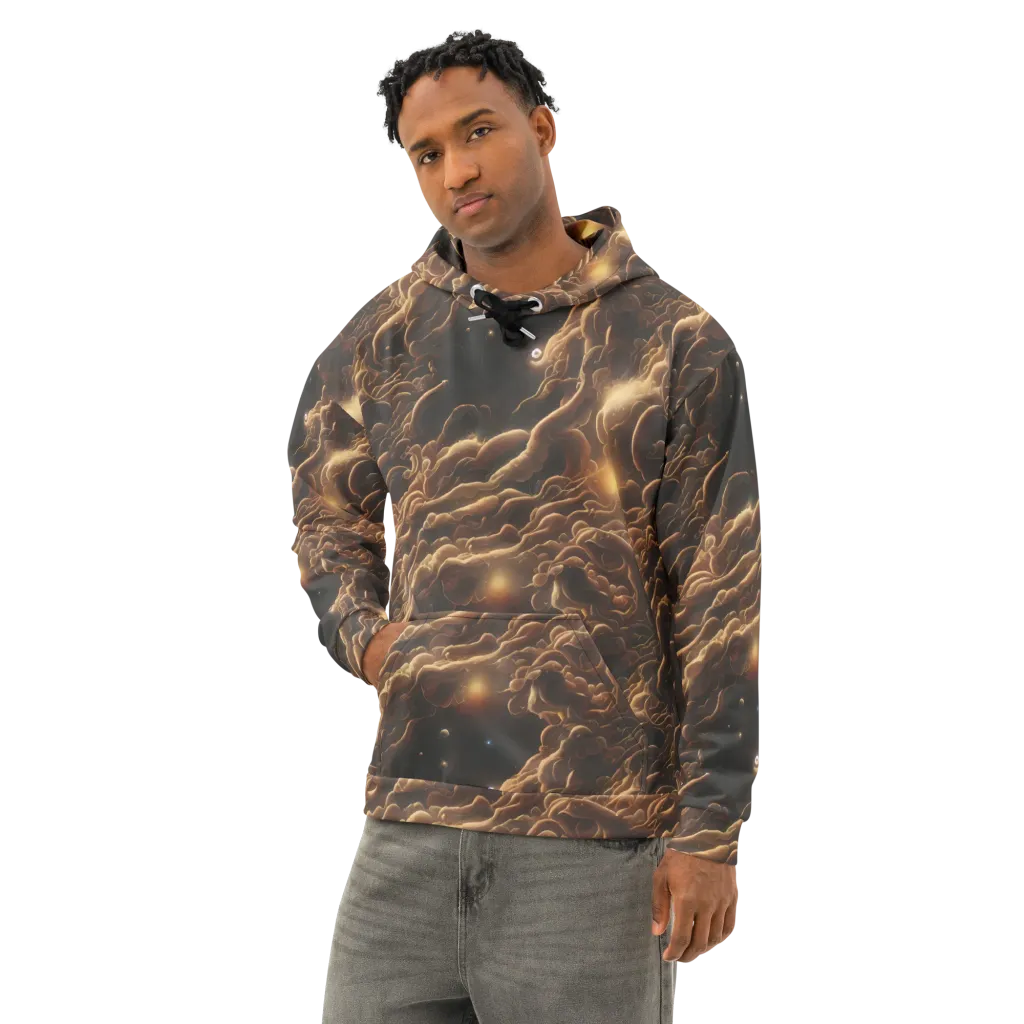 Ether Tangle on Cotton Hoodie — Left Front