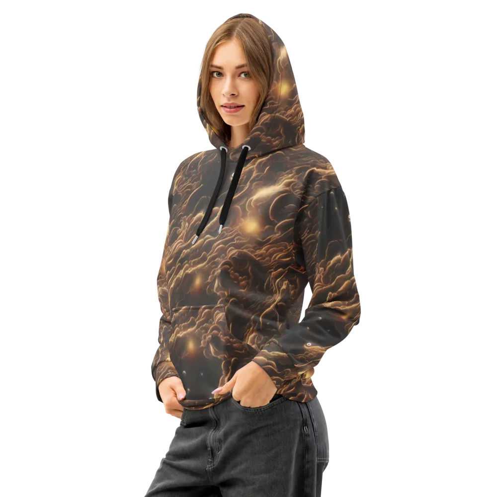 Ether Tangle on Cotton Hoodie — Left Front