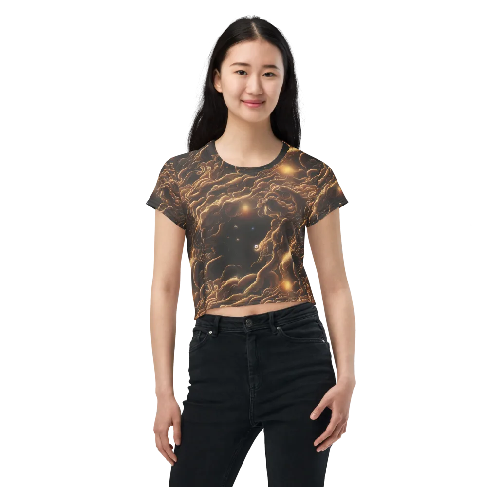 Ether Tangle on Crop Tee — Front