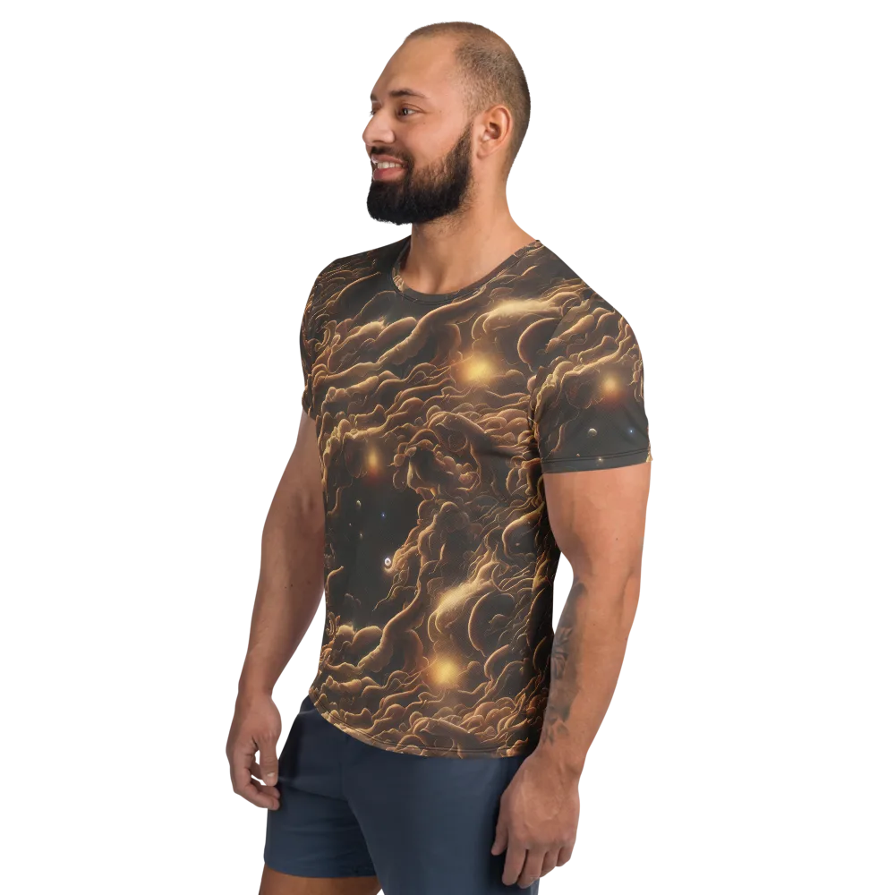 Ether Tangle on Men's Athletic T-Shirt — Left