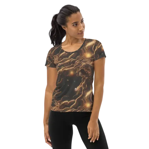 Ether Tangle on a Women's Athletic T-Shirt
