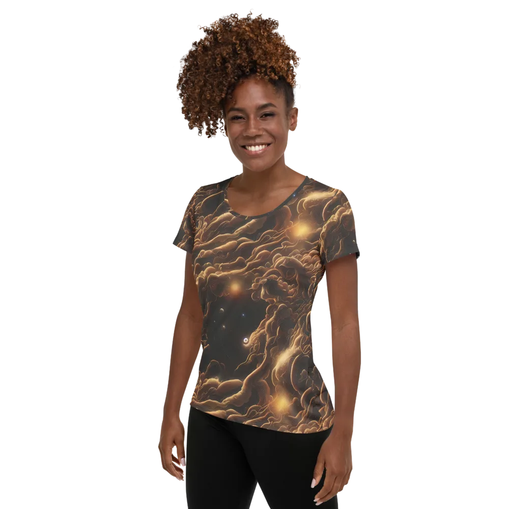 Ether Tangle on Women's Athletic T-Shirt — Left
