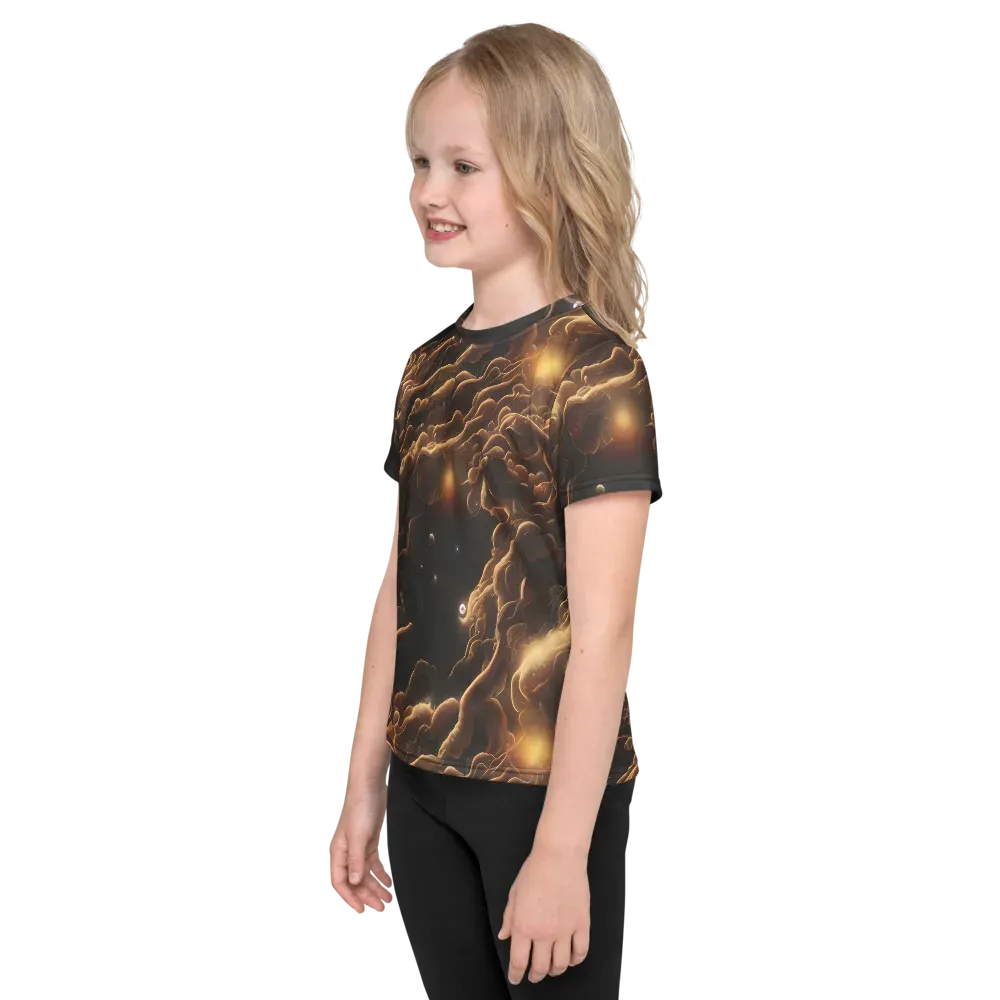 Ether Tangle on Kids Crew Neck T-Shirt — Left