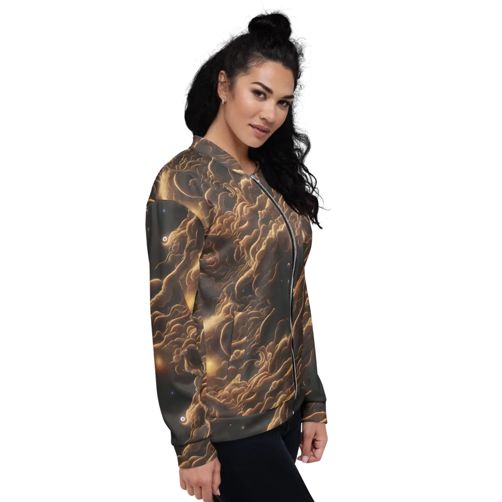 Ether Tangle on Bomber Jacket — Right