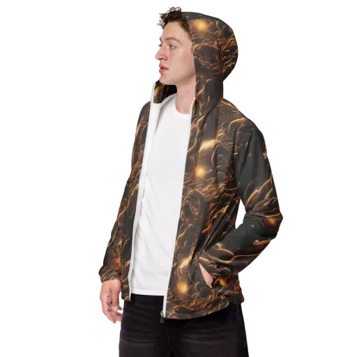 Ether Tangle on a Men's Windbreaker