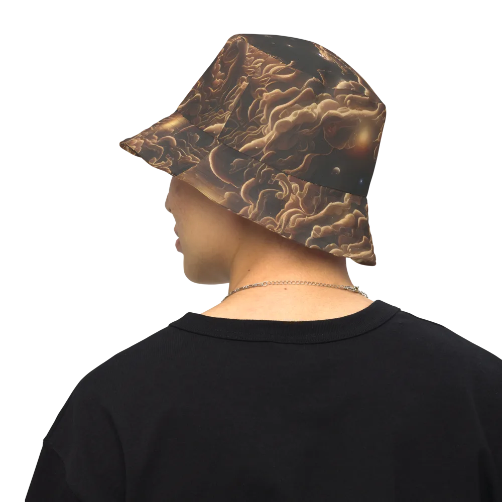 Ether Tangle on Reversible Bucket Hat — Back Inside
