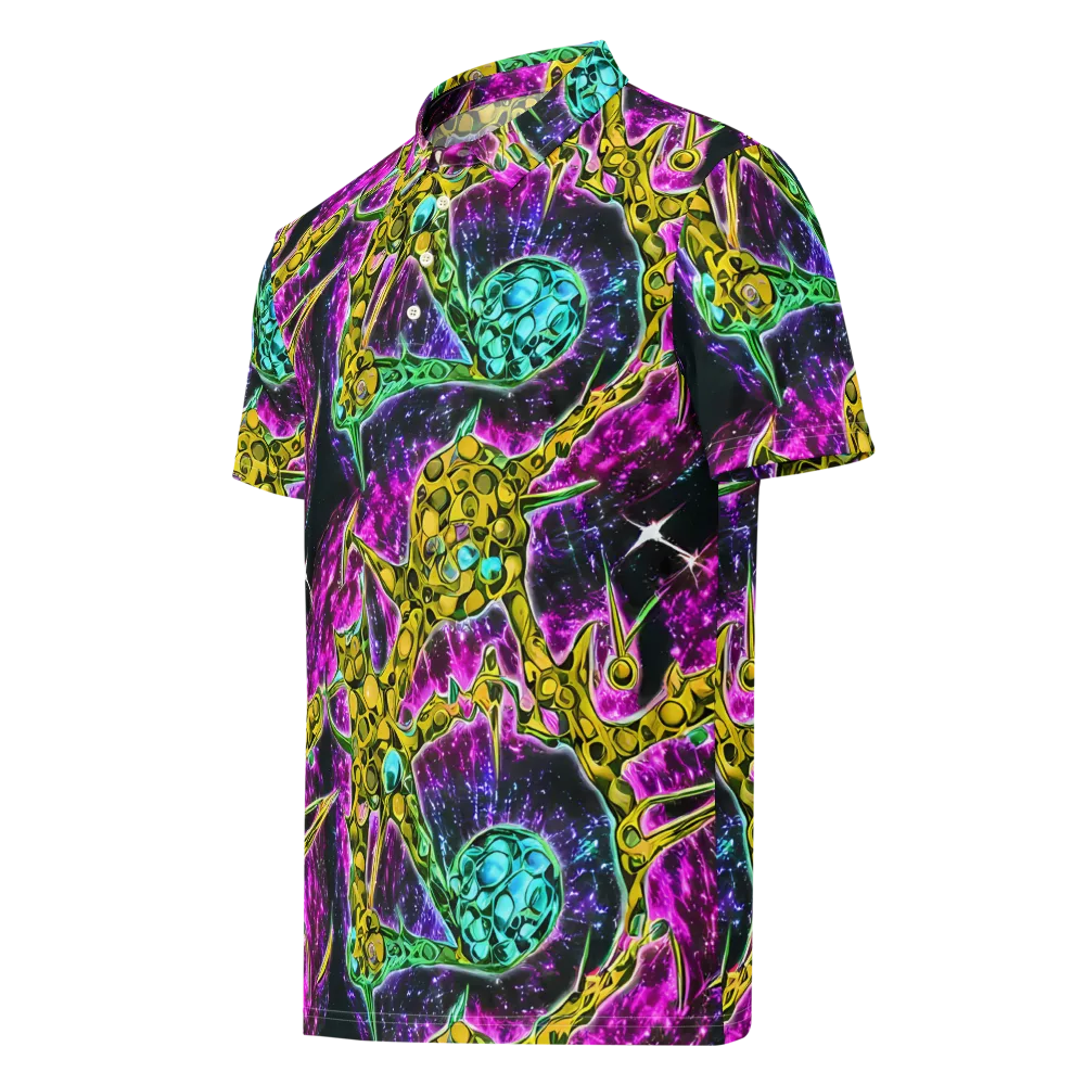 Adolf's Aura on Men's Slim Fit Polo Shirt — Left Front