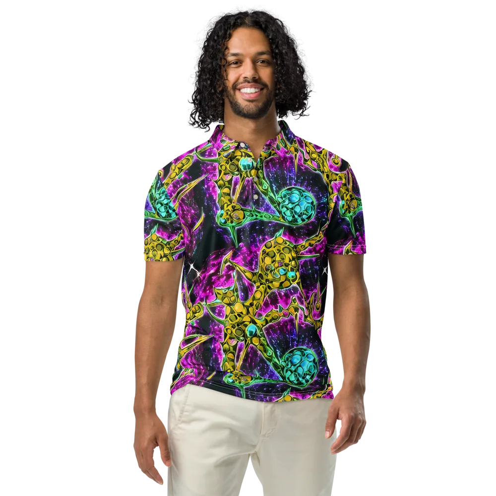 Adolf's Aura on Men's Slim Fit Polo Shirt — Front