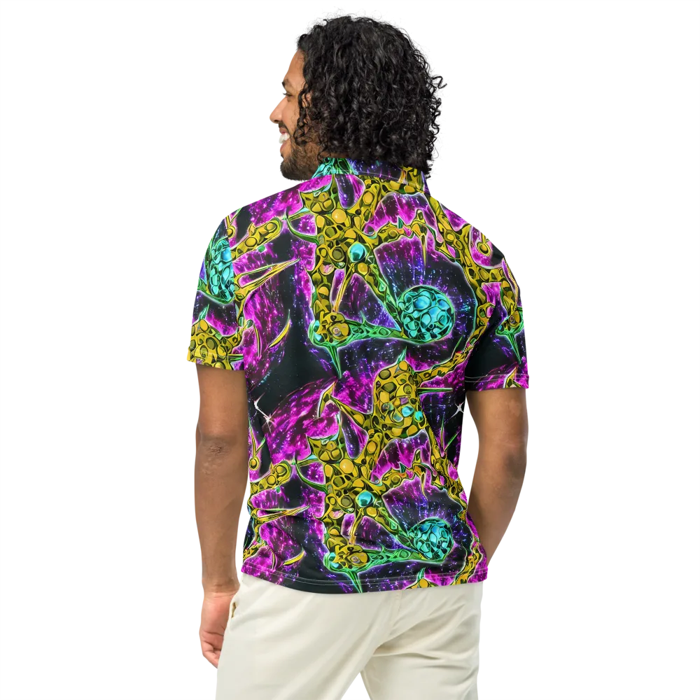 Adolf's Aura on Men's Slim Fit Polo Shirt — Back