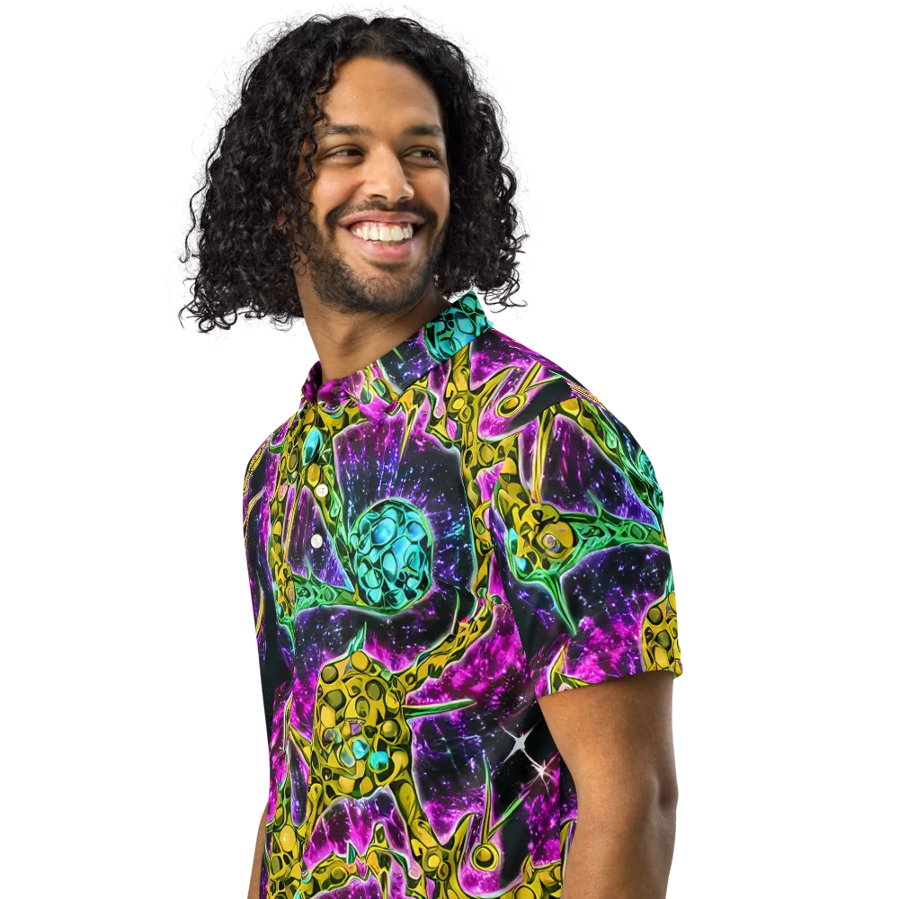 Adolf's Aura on Men's Slim Fit Polo Shirt — Left Front