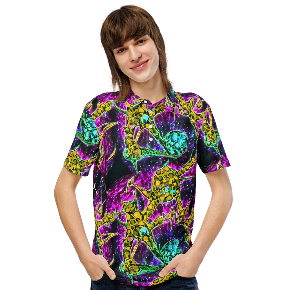 Adolf's Aura on Men's Slim Fit Polo Shirt — Front