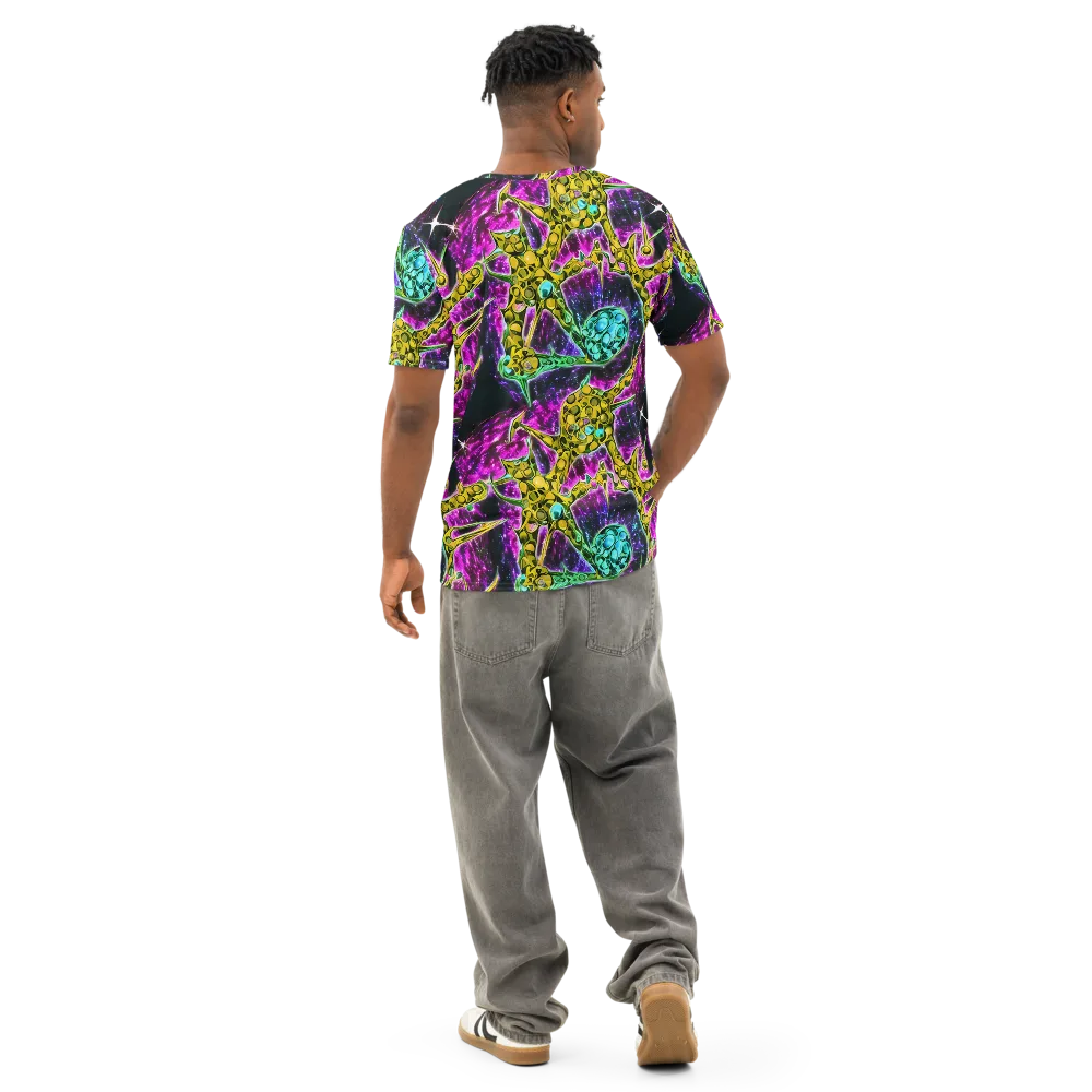 Adolf's Aura on Men's Cotton Crew Neck T-Shirt — Back