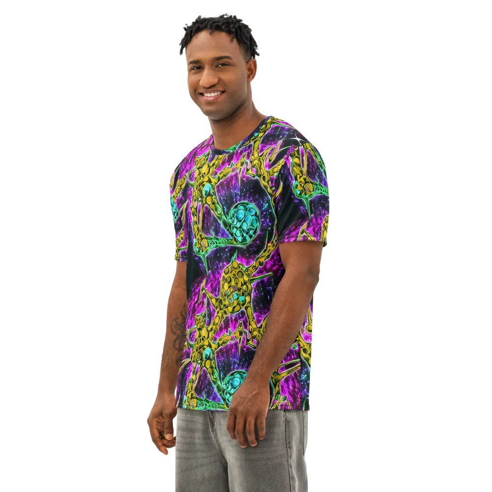 Adolf's Aura on Men's Cotton Crew Neck T-Shirt — Left Front