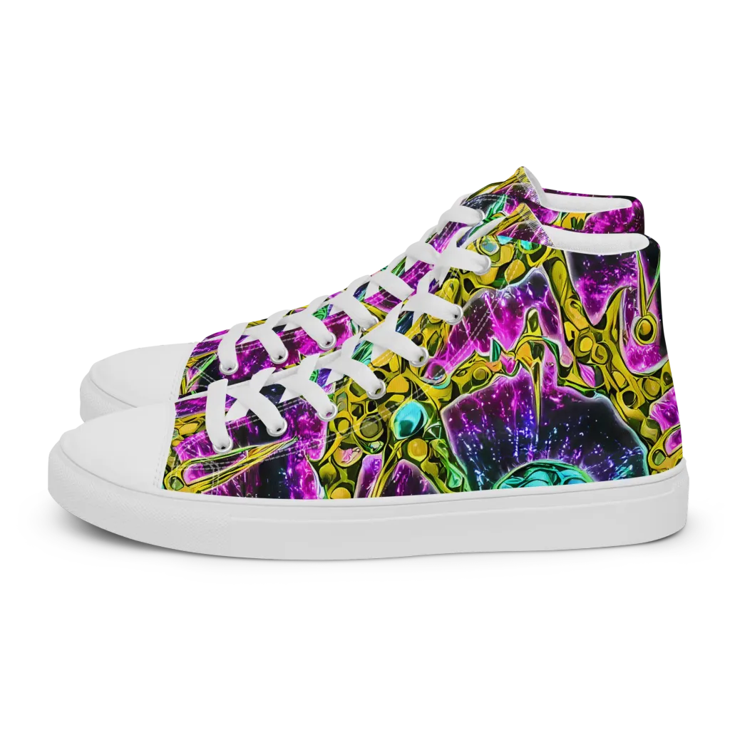 Adolf's Aura on Men's High Top Canvas Shoes — Left