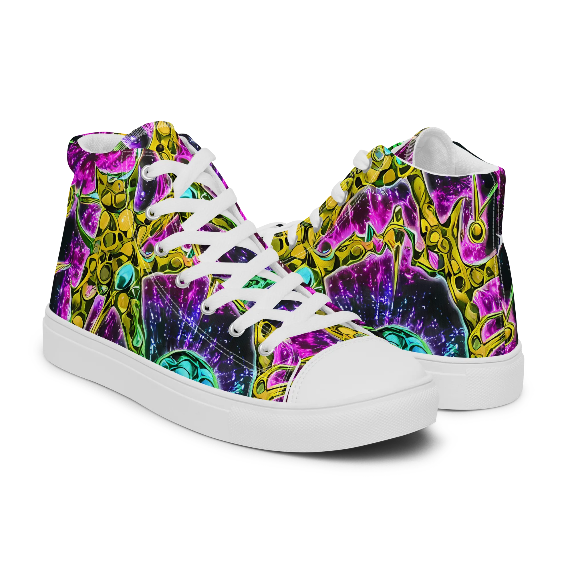 Adolf's Aura on Men's High Top Canvas Shoes — Right