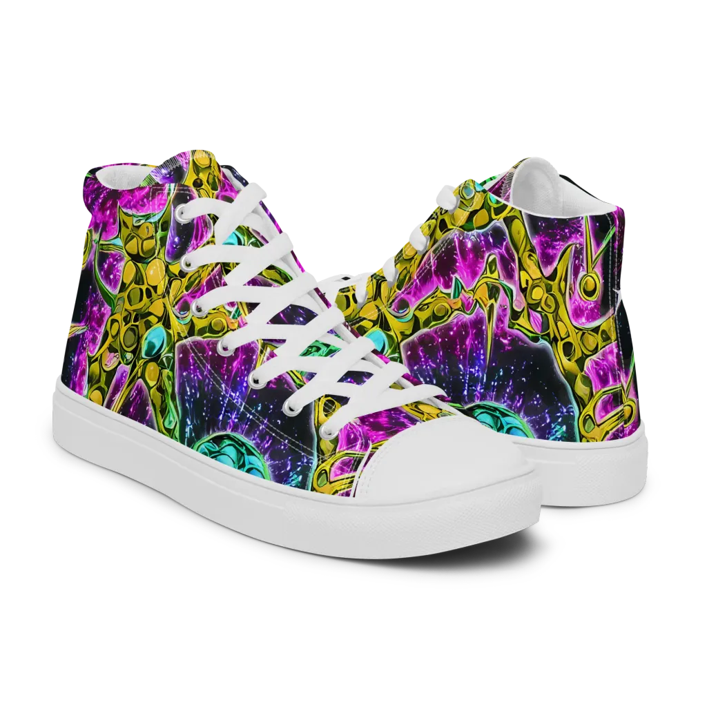 Adolf's Aura on Men's High Top Canvas Shoes — Right