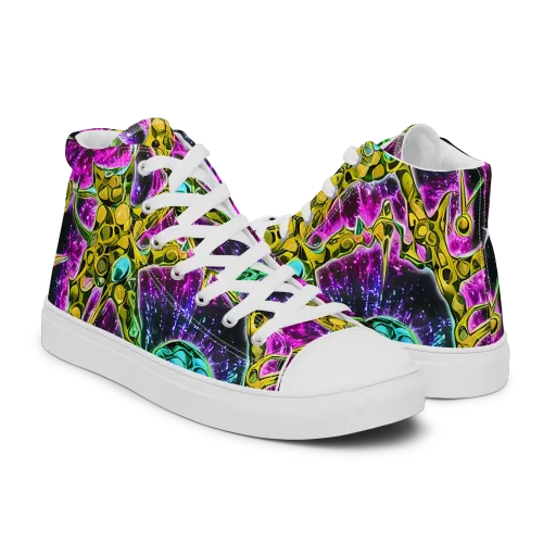 Adolf's Aura on a Men's High Top Canvas Shoes