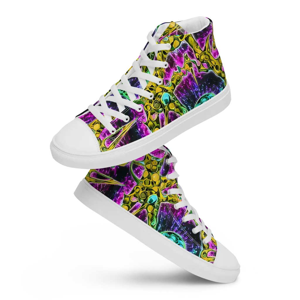 Adolf's Aura on Men's High Top Canvas Shoes — Front