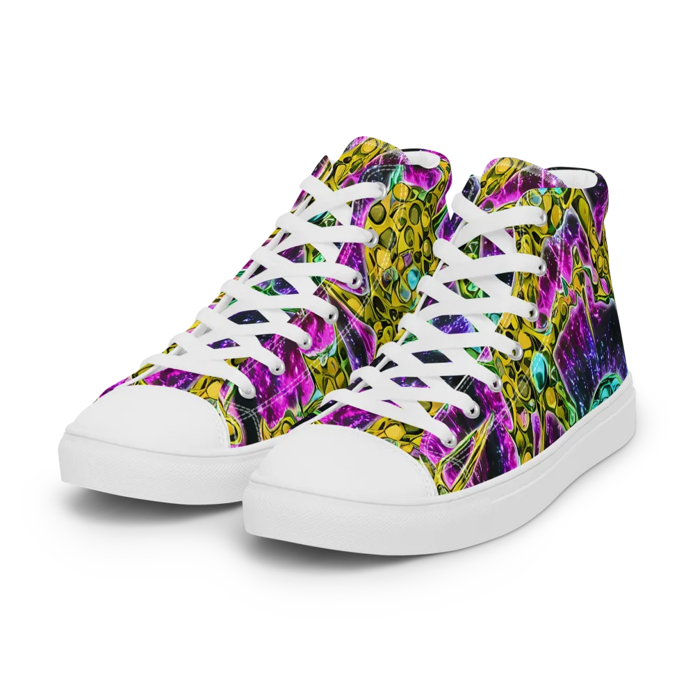 Adolf's Aura on Women's High Top Canvas Shoes — Left Front