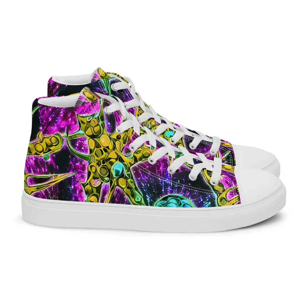 Adolf's Aura on Women's High Top Canvas Shoes — Right