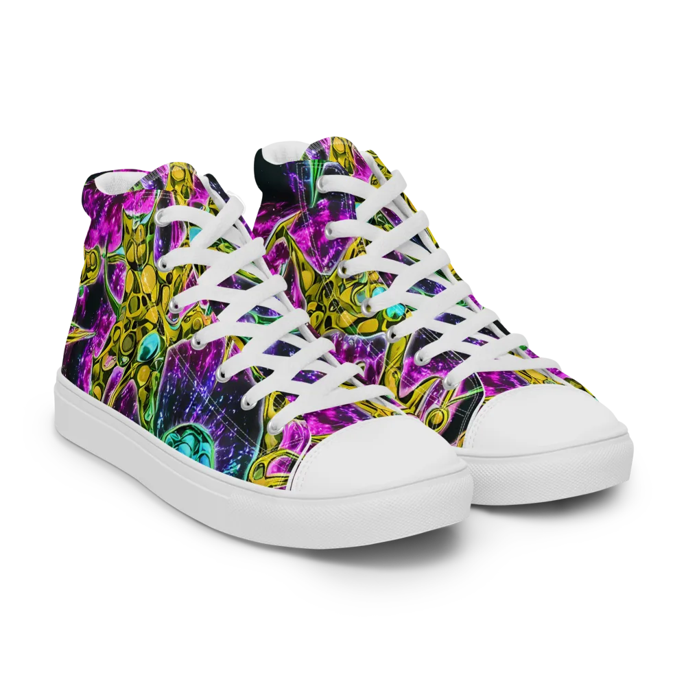 Adolf's Aura on Women's High Top Canvas Shoes — Right Front