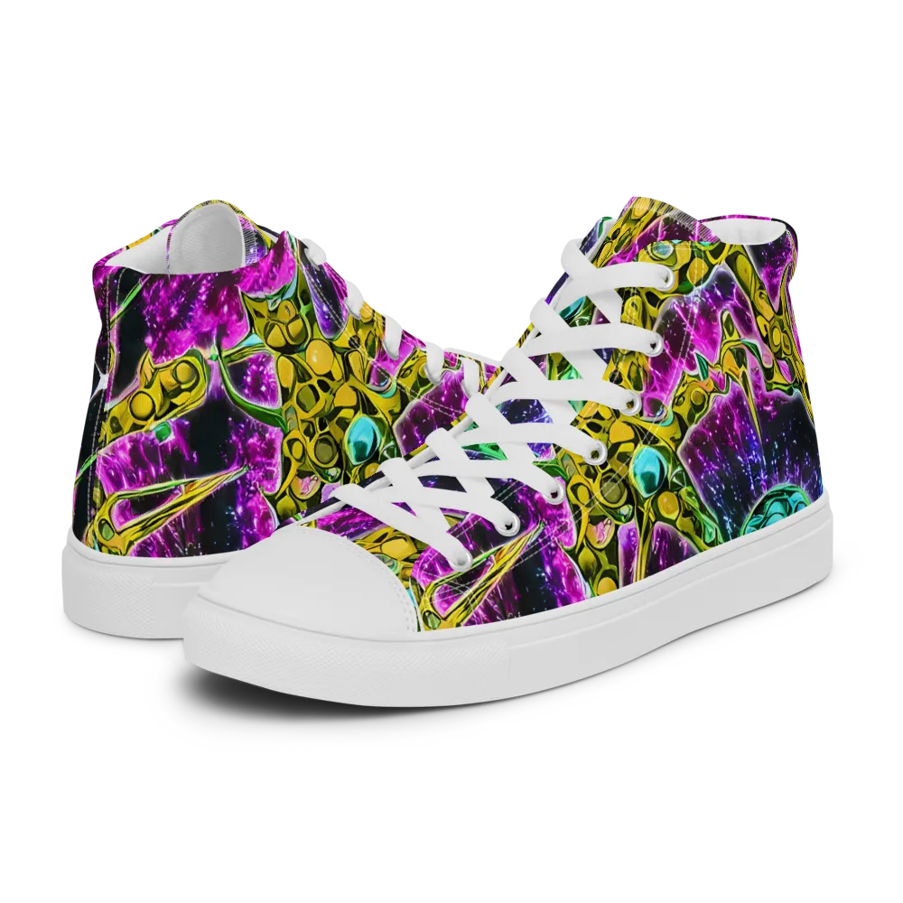 Adolf's Aura on Women's High Top Canvas Shoes — Left