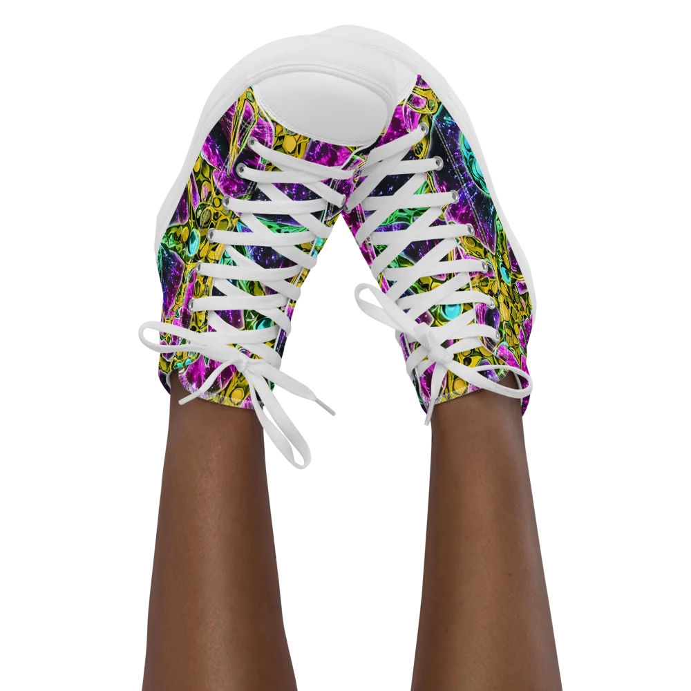 Adolf's Aura on Women's High Top Canvas Shoes — Front