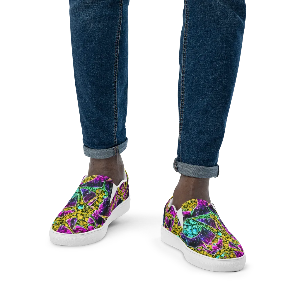 Adolf's Aura on Men's Slip-On Canvas Shoes — Front
