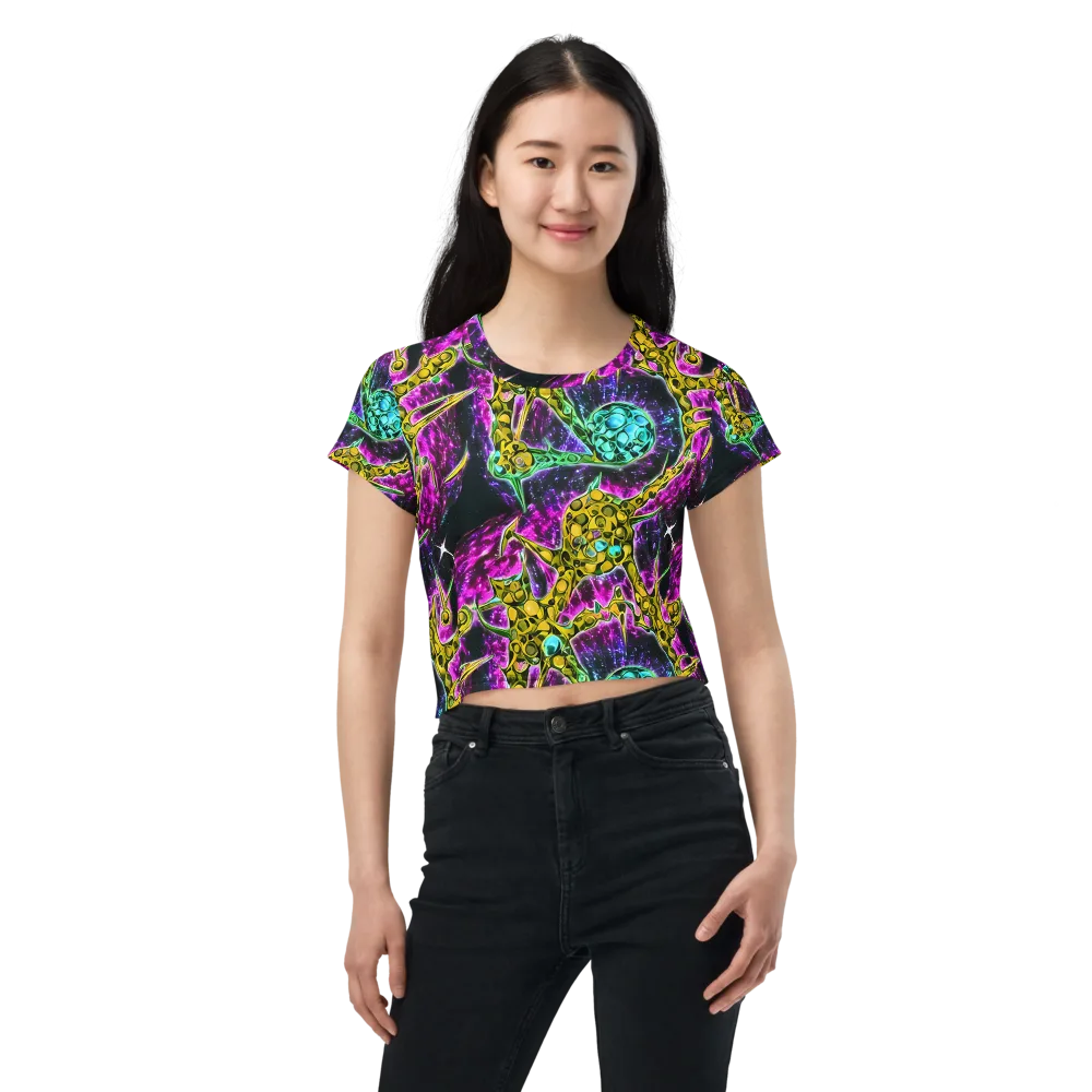 Adolf's Aura on Crop Tee — Front