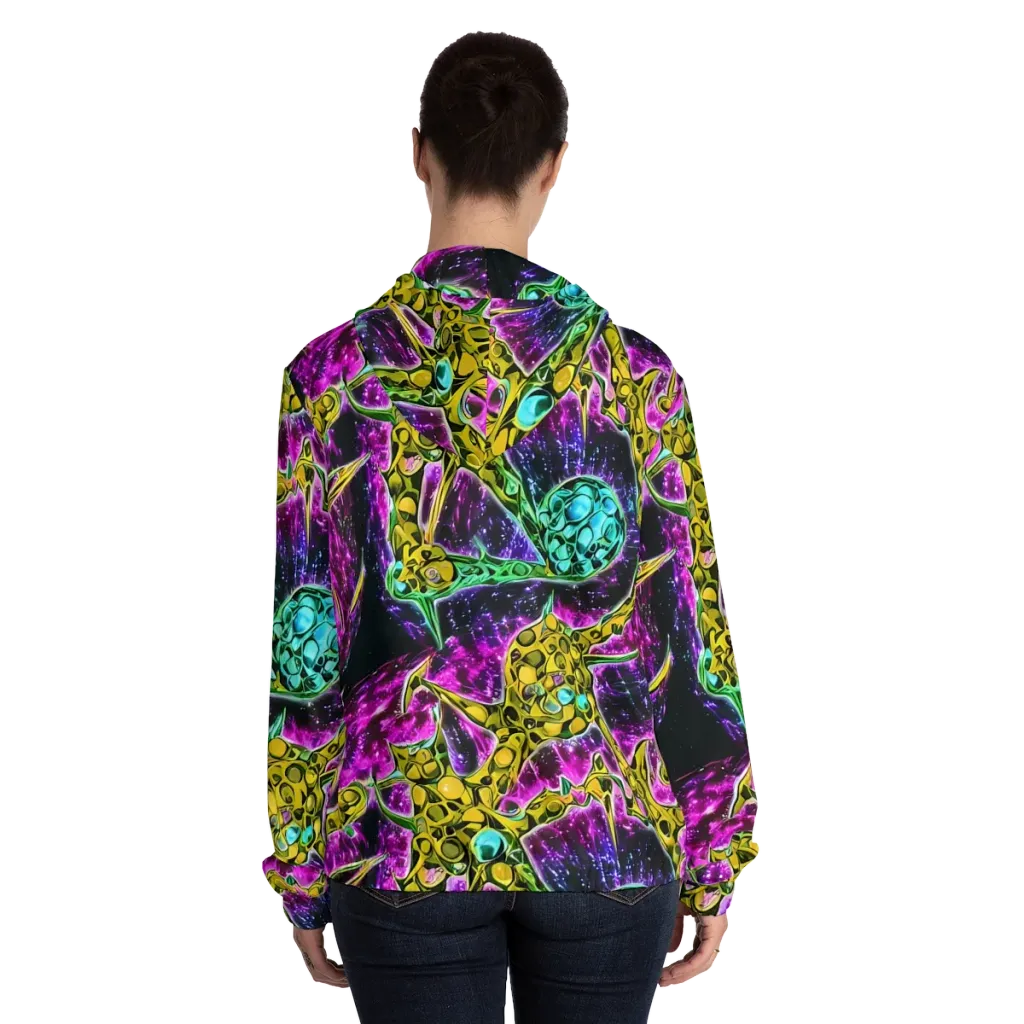 Adolf's Aura on Women's Full-Zip Hoodie — Back On Person