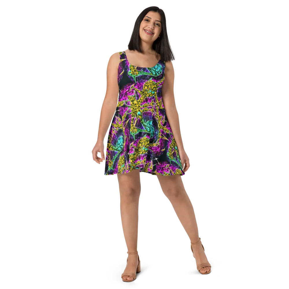 Adolf's Aura on Skater Dress — Front