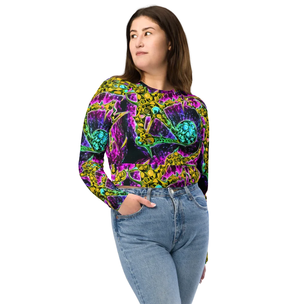 Adolf's Aura on Long Sleeve Crop Top — Front