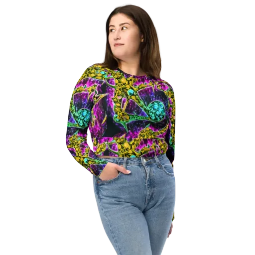 Adolf's Aura on a Long Sleeve Crop Top