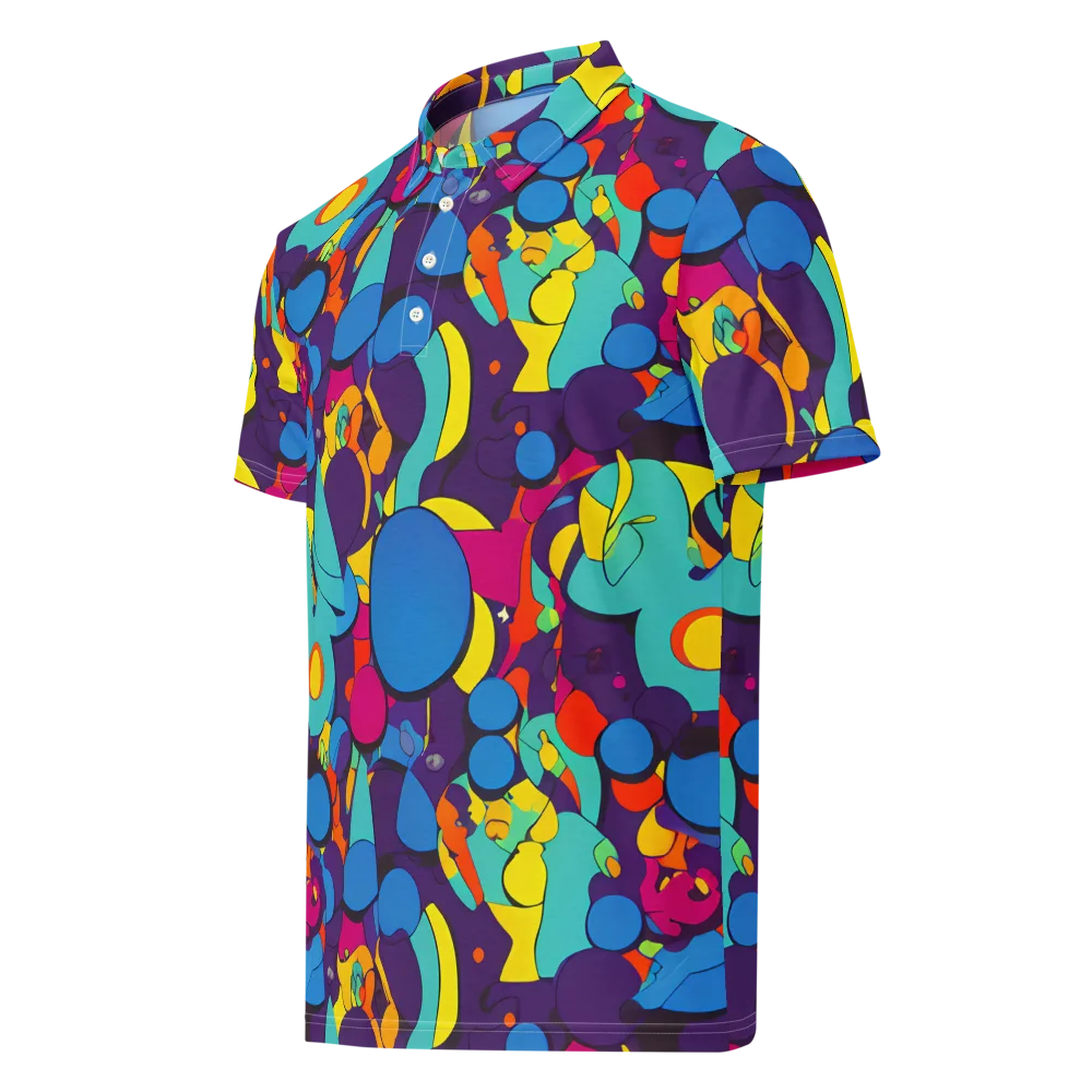 Psychedelic Harmony on Men's Slim Fit Polo Shirt — Left Front