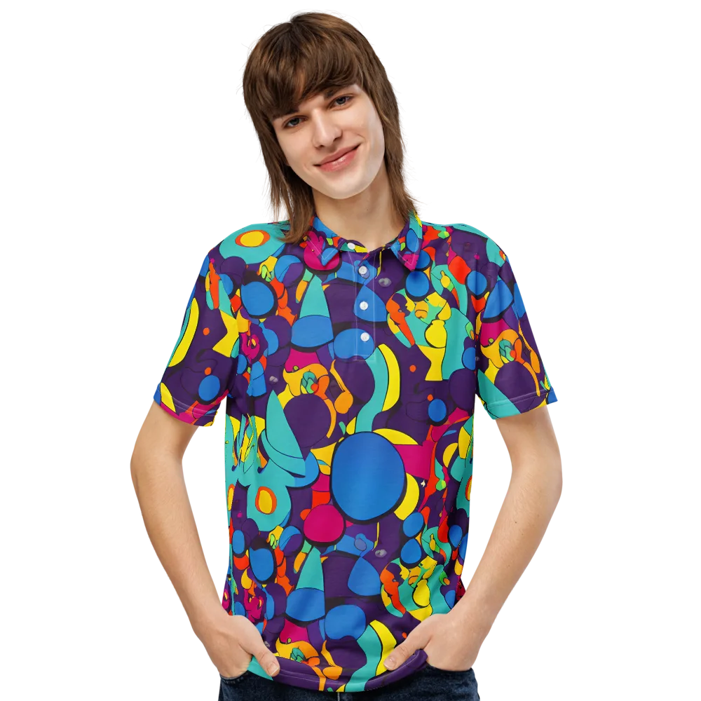Psychedelic Harmony on Men's Slim Fit Polo Shirt — Front