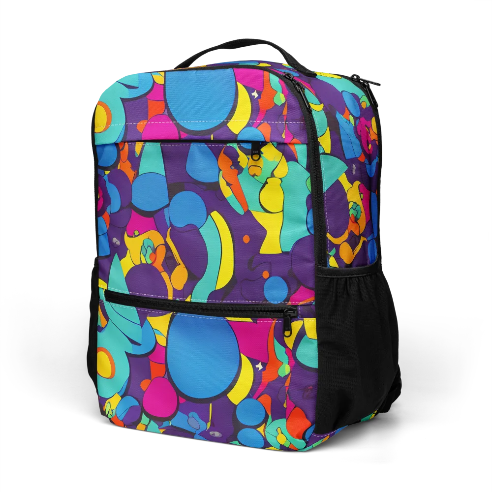 Psychedelic Harmony on Utility Backpack — Left Front