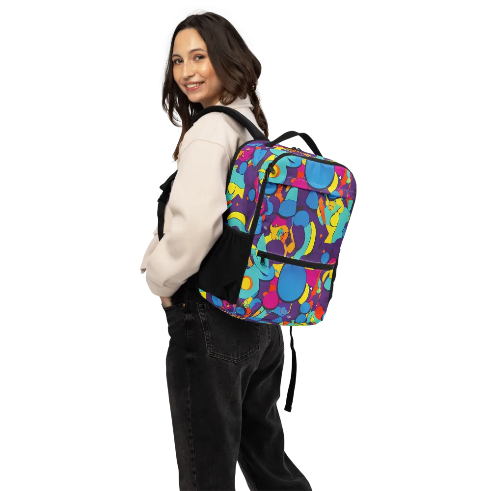 Psychedelic Harmony on Utility Backpack — Back