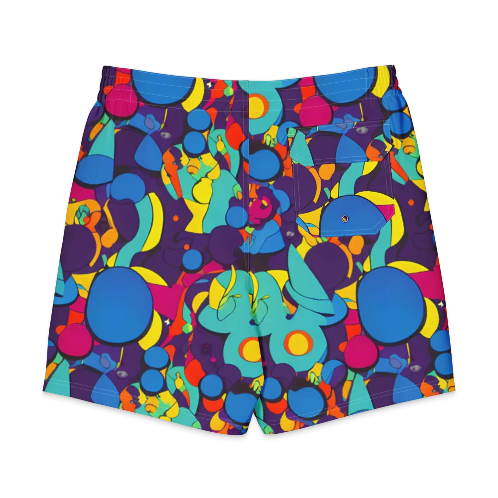 Psychedelic Harmony on Men's Board Shorts — Back