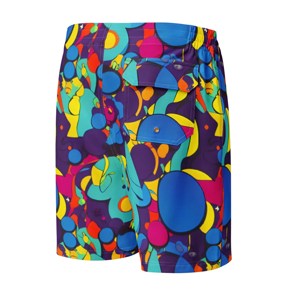 Psychedelic Harmony on Men's Board Shorts — Back