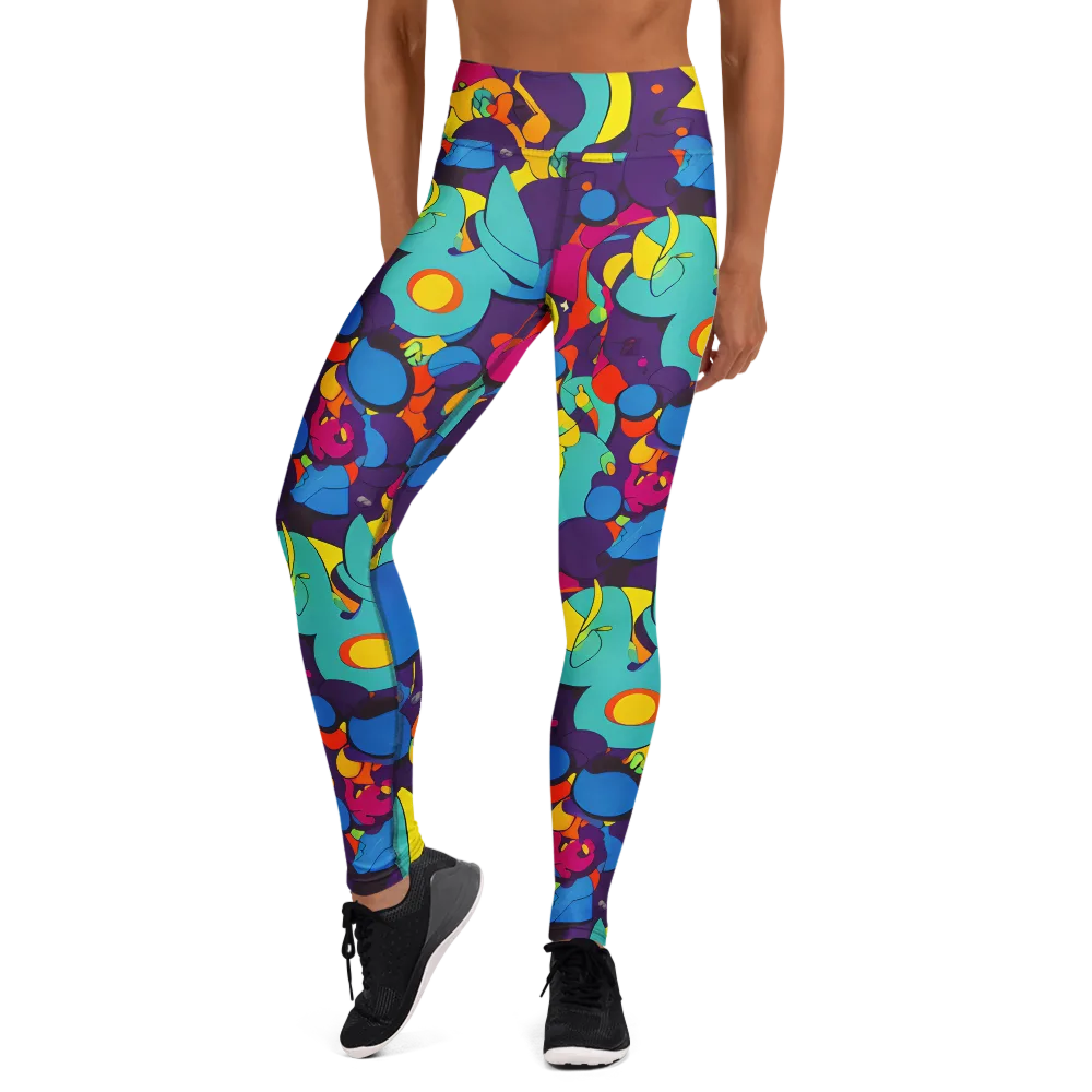 Psychedelic Harmony on Yoga Leggings — Front