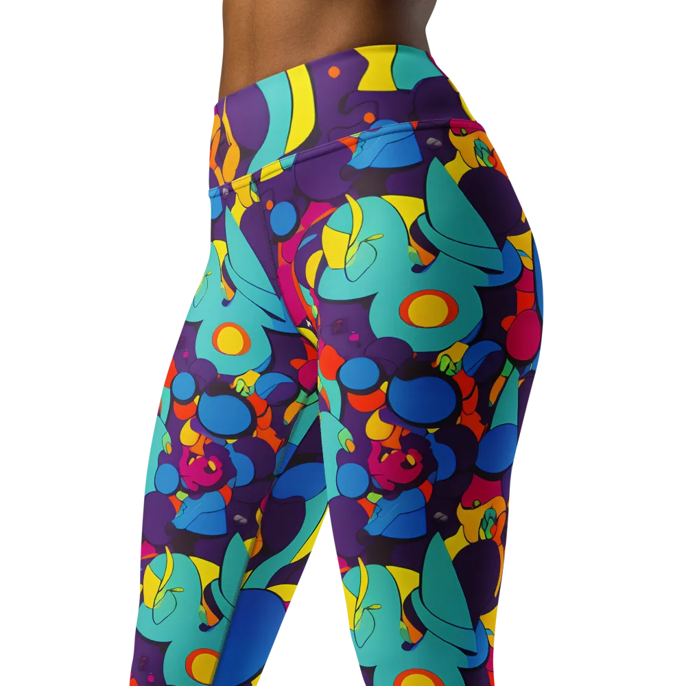 Psychedelic Harmony on Yoga Leggings — Left Front