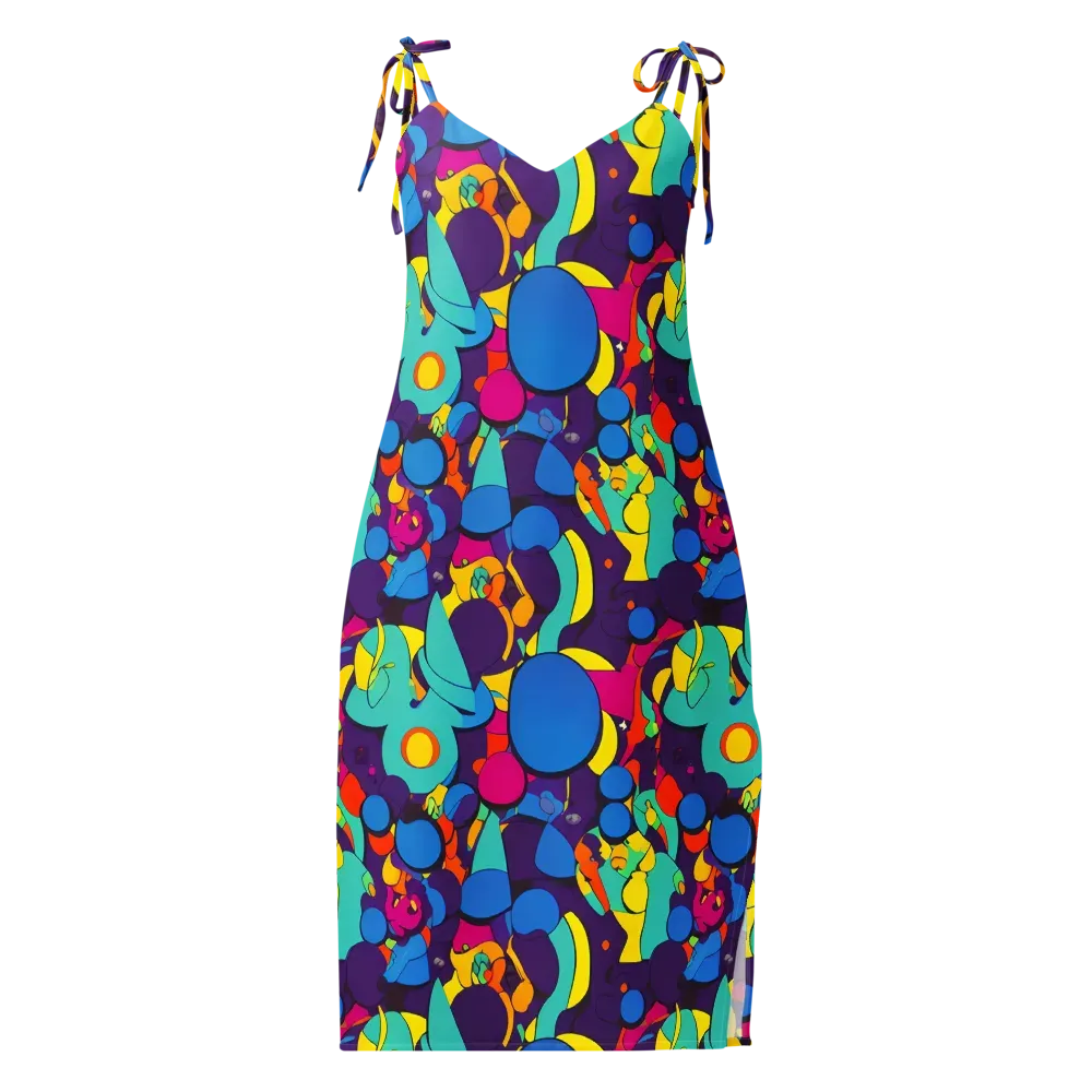 Psychedelic Harmony on Slip Dress — Front
