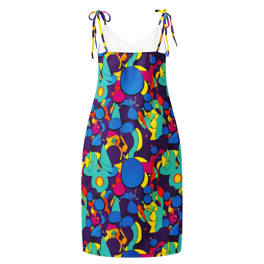 Psychedelic Harmony on Slip Dress — Back