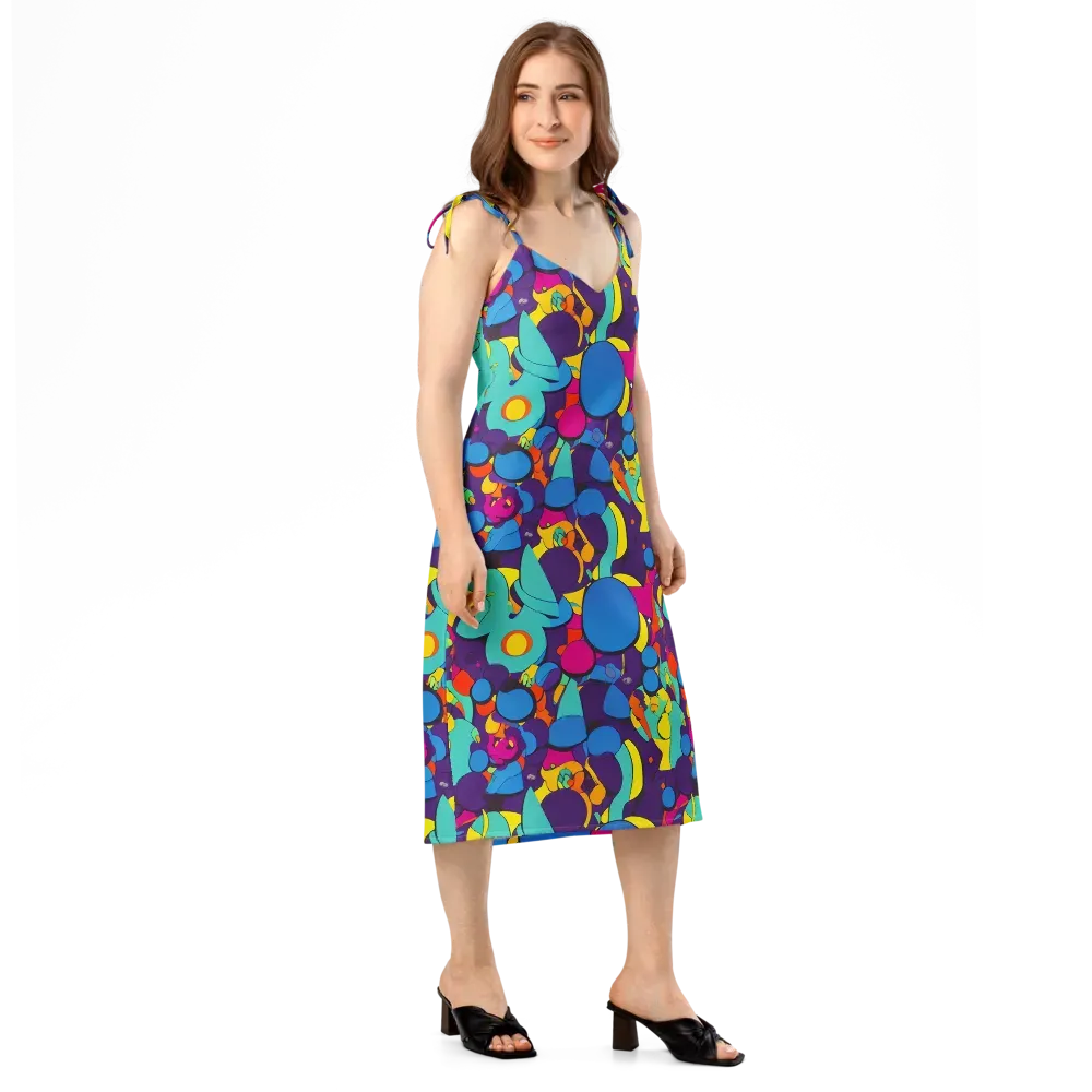 Psychedelic Harmony on Slip Dress — Right Front