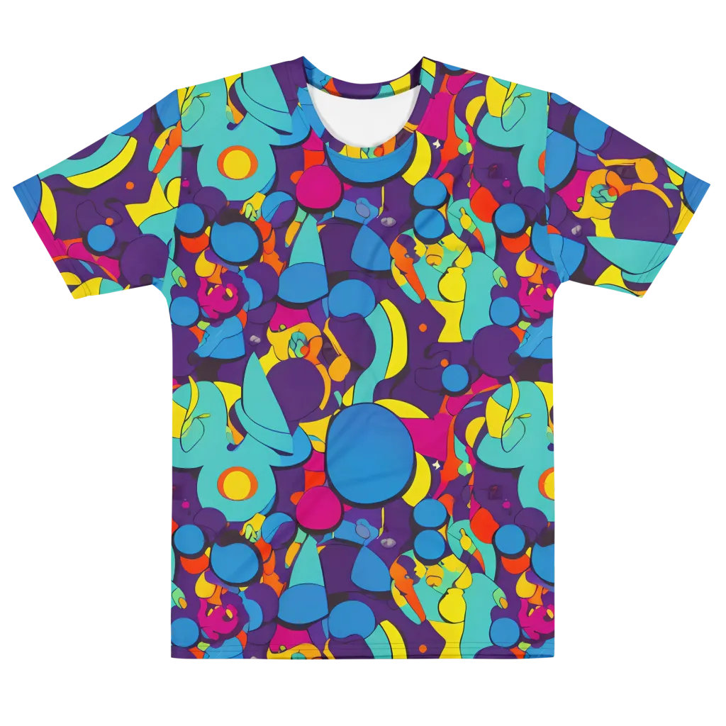Psychedelic Harmony on Men's Cotton Crew Neck T-Shirt — Front